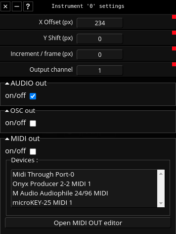 Slices settings